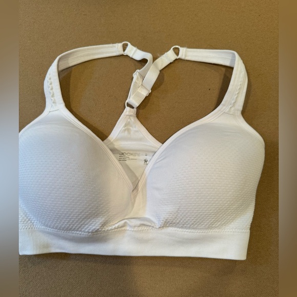 Jockey White Padded Workout Top - size small - Picture 2 of 8